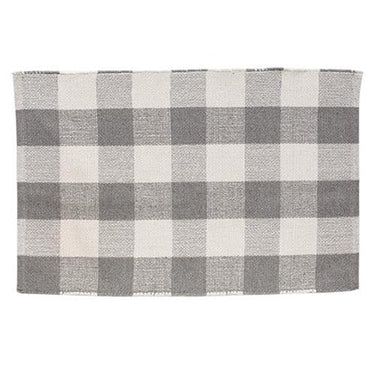 Gray Buffalo Check Door Mat, 36x24 - The Fox Decor